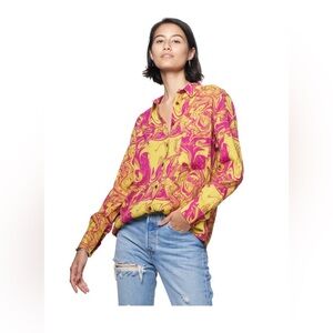 NWOT THE KNIT Zoe Shirt | Citrus Swirl